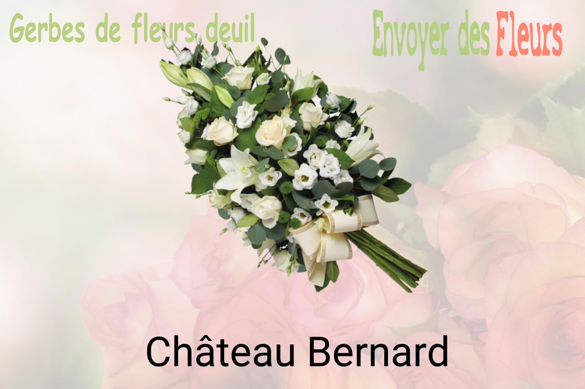 Gerbe de fleurs de deuil livrée à Château-Bernard